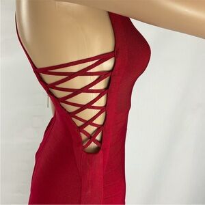 NWT Marciano bandage dress hot red